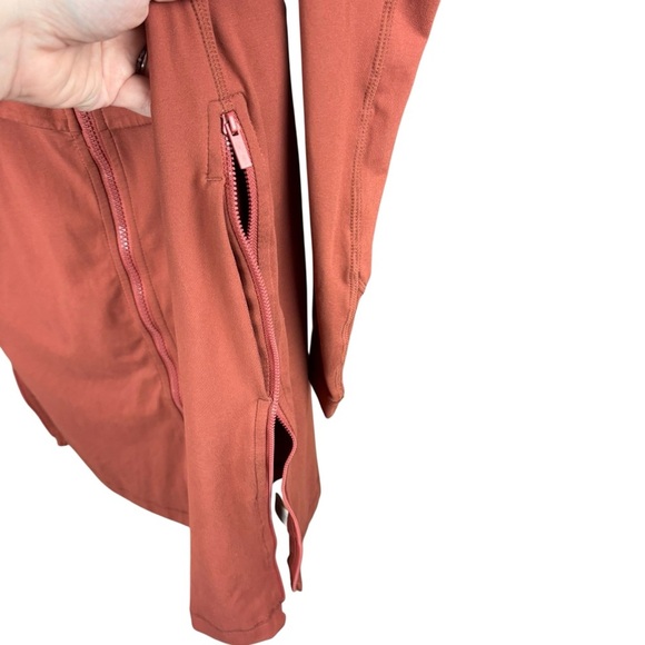 Boutique Athleisure Rust red Long Sleeve Hooded butter soft Dress in L - Picture 4 of 14